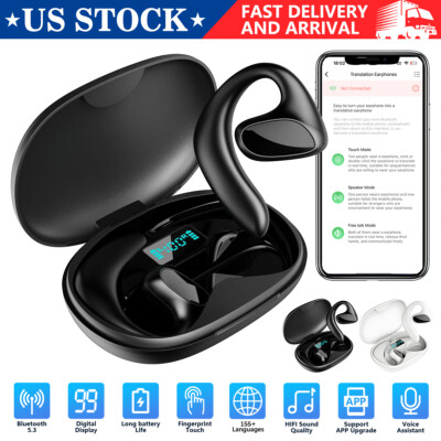 Smart Translator Earbuds 155+ Languages High Accuracy Wireless Bluetooth Two Way