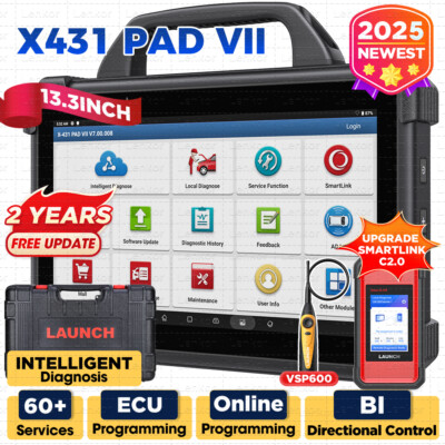 LAUNCH X431 PAD VII ELITE PAD 7 PRO Diagnostic Scan Key Programming J2534 Coding
