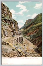 1904-06 Haynes UDB Golden Gate Canyon Viaduct 1st Style Auto-Chrome UNP Postcard