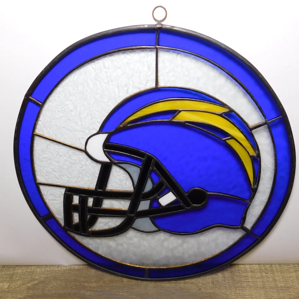 Винтажные настенные зарядные устройства San Diego Los Angeles из витражного стекла 12 дюймов Suncatcher - Изображение 3 из 4