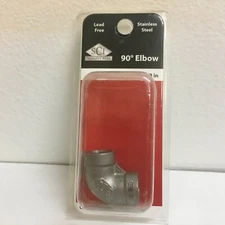 Smith-Cooper S3014E 001CS 1/8" FPT T X 1/8" D FPT Stainless Steel 90 Deg. Elbow