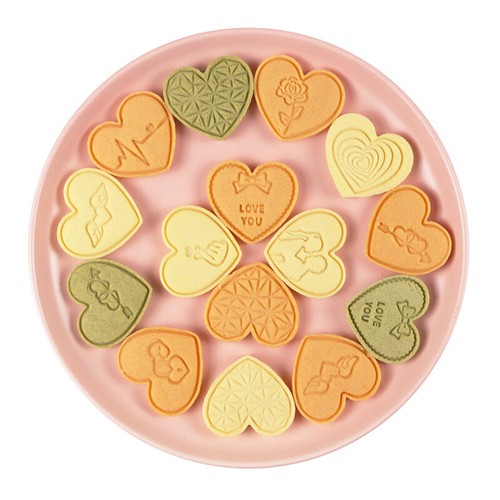 10 Pieces Cute Valentine's Day Cookie Cutters Plastic Pink Heart Cookie Stam _yi - Bild 8 von 11