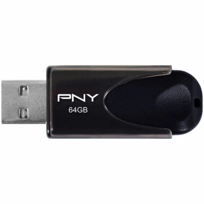 PNY 64 GB USB-2.0-Speicherstick Attaché 4, schwarz - Bild 1 von 4