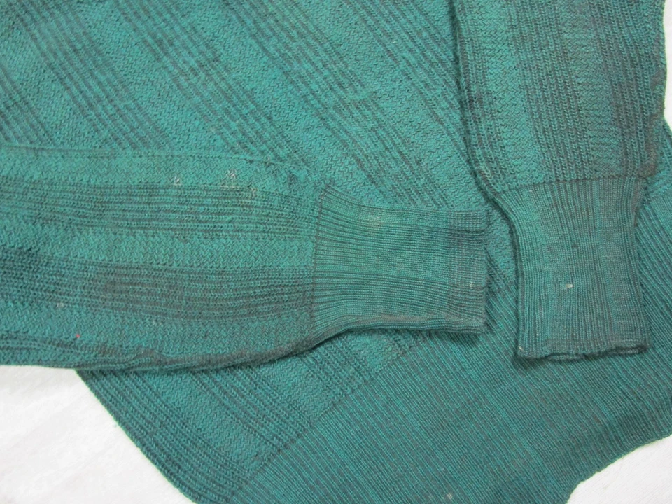 Suéter tejido verde puños gruesos vintage de los años 40 J.C. Penney Co. Inc. Sportwear (42) Foto 4 de 4