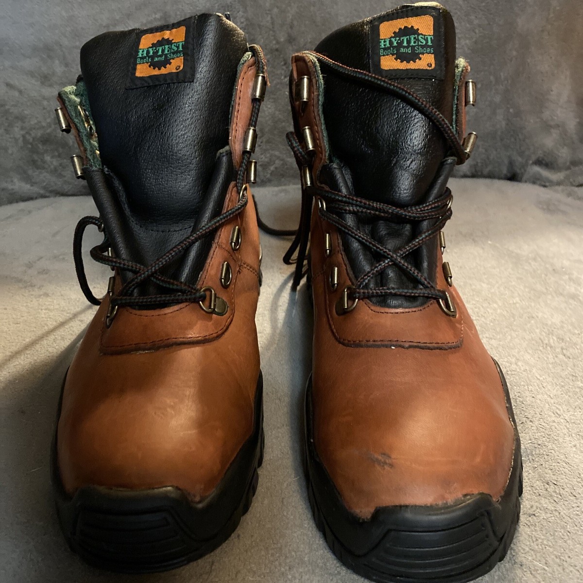 hytest steel toe boots Mens Size 9W Brown K00421 NIB | eBay display picture 2