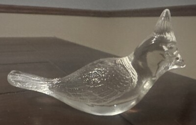 Fenton Plain Glass Blue Jay Bird 5.5  Long