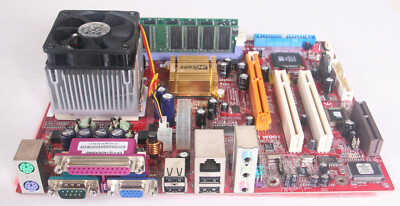 PC Chips M863G V5.1A Motherboard with Sempron 2400+ and 512MB DDR SDRAM