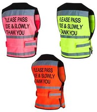 Equisafety Air Waistcoat Hi-Viz Please Pass Wide & Slow Yellow/Pink S  M  L