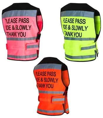 Equisafety Air Weste Hi-Viz Please Pass Wide & Slow Gelb/Pink S oder M