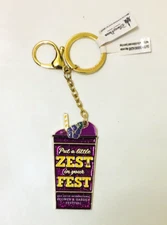 BNWT Disney Epcot Flower Garden Zest in Your Fest Purple Lemonade Keychain 2019 