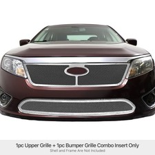Fits 2010-2012 Ford Fusion Mesh Grille Combo Insert Fits 2010-2012 Ford Fusion Mesh Grille Combo Insert