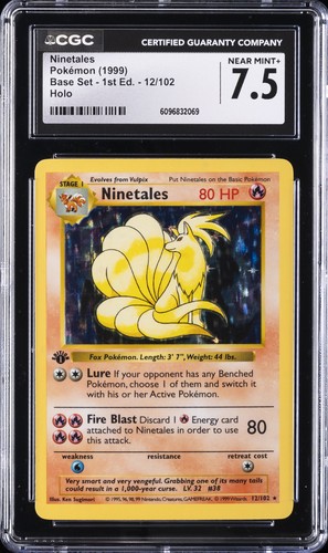 Ninetales (1st Edition) graded CGC 7.5 for sale on eBay