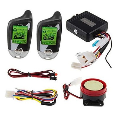  EM211 2 Way Motorcycle Alarm System with Remote Start Starter Shock Sensor 