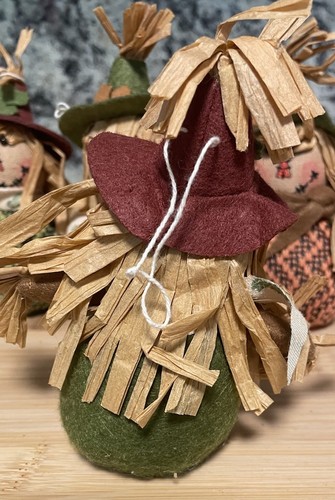 Ernte Vogelscheuche 5" Ornament 8er Set Tischdeko Herbst Erntedankfest - Bild 5 von 6