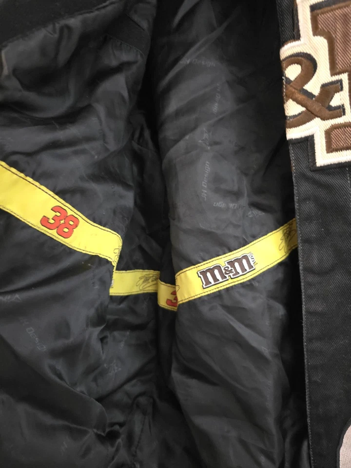 Chaqueta de carreras NASCAR M&M #38 de colección Elliot Sadler negra JH Designs 3XL rara limitada Foto 3 de 4