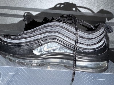 Nike Air Max 97 TripleBlack/Gray Striped Cushioned Low Top Lace Up Men s Sneaker