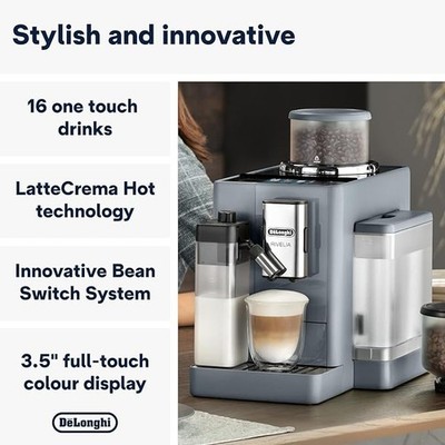 Delonghi Rivelia Fully Automatic Coffee Machine - Pebble Grey