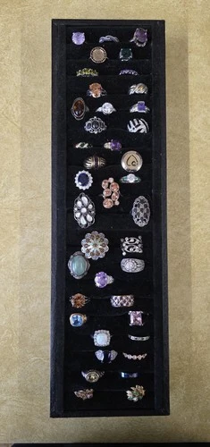Vintage costume jewelry ring lot 40 Pieces