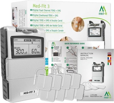 Med Fit 3 Digitales Zweikanal TENS-Gerät zur schnellen & effektiven Schmerzlinderung