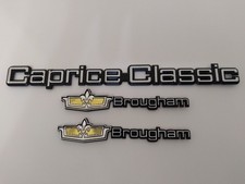 Chevrolet Caprice Classic Trunk Brougham Pillar Emblem Name Plate Badge Logo