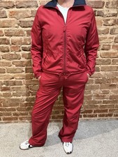 2003 Vintage Tommy Hilfiger Women  s Track Suit Windbreaker Maroon  Navy Stripe