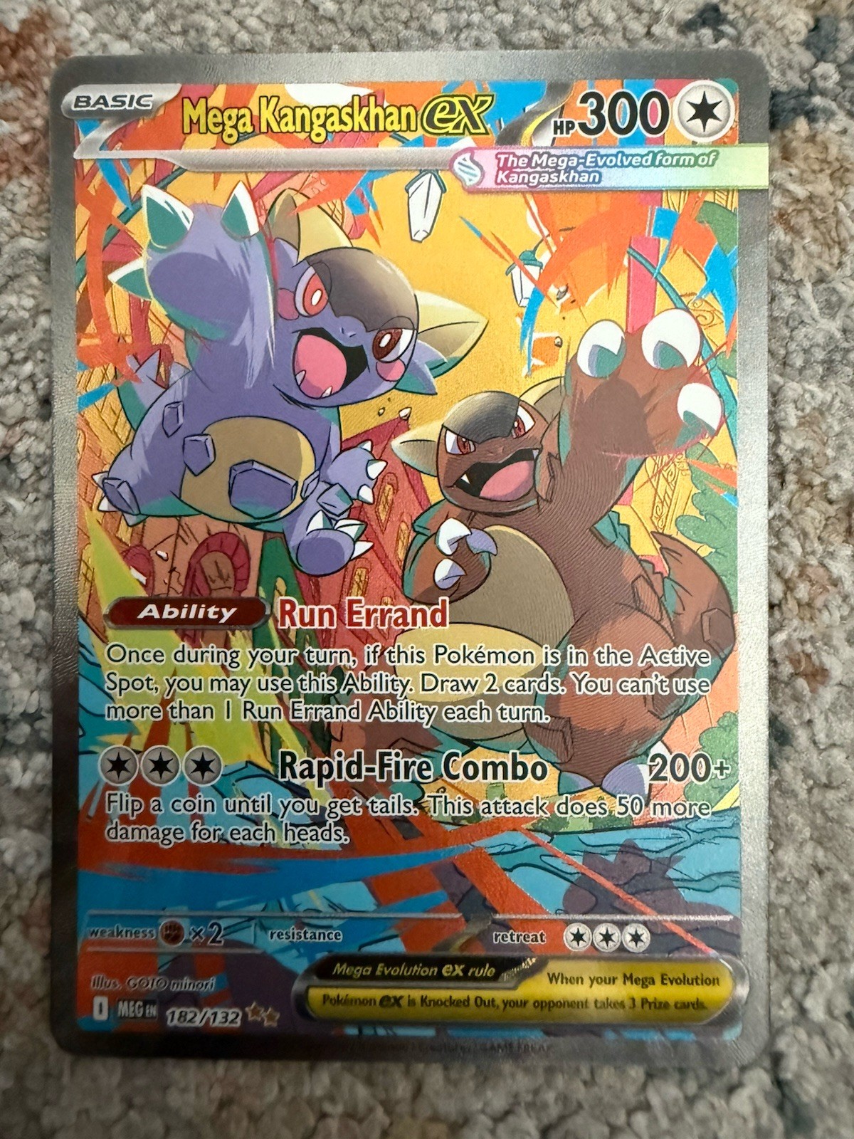 Mega Kangaskhan EX 182/132 Evolutions MEGA Full Art Holo Ultra Rare