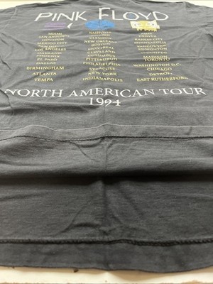 PINK FLOYD BROCKUM WORLDWIDE MADE USA MUSIC ROCK TOUR MENs ADULT T