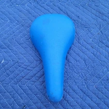 Vintage Late 70's 80's Old School Mongoose BMX Seat Mesinger Blue Made In USA