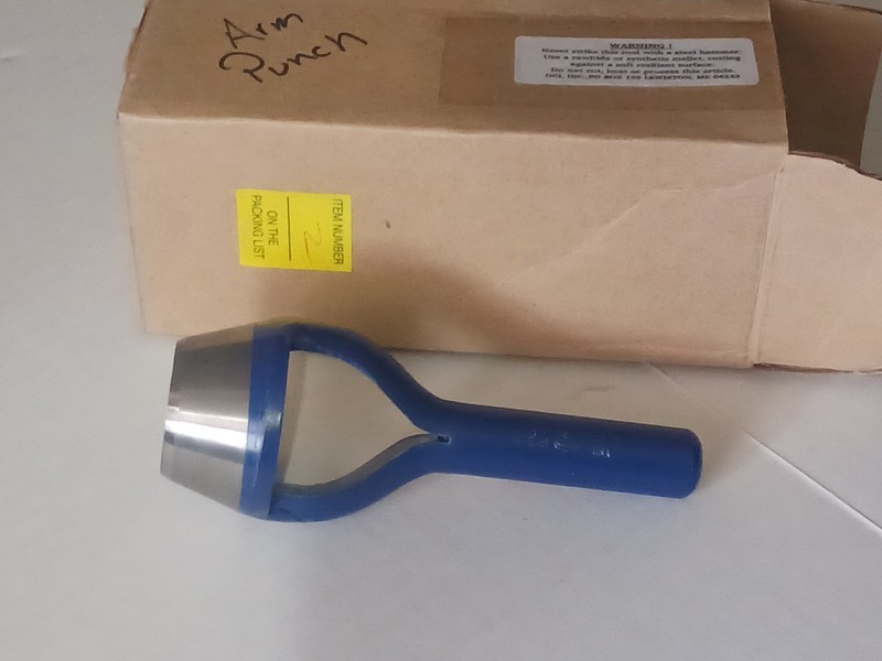 NEW  1-3/8" Round Arch Leather Hole Arm Punch Tool Rubber Gasket Paper Vinyl