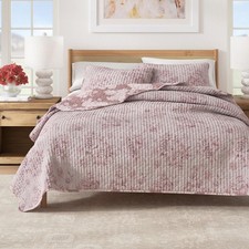 Floral Printed Cotton Quilt Set - Corin Collection