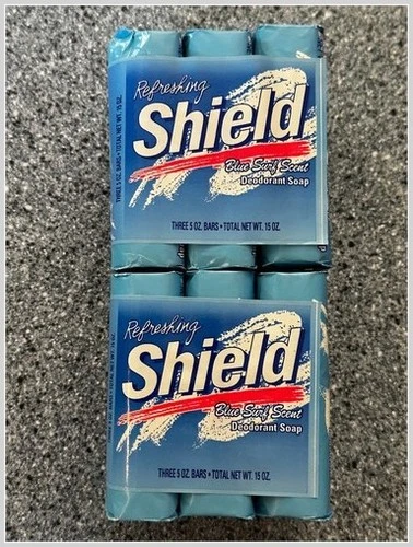 Shield Soap Blue Surf Scent 6-Bar Lever Bros NY 1992 Manhattan Deodorant