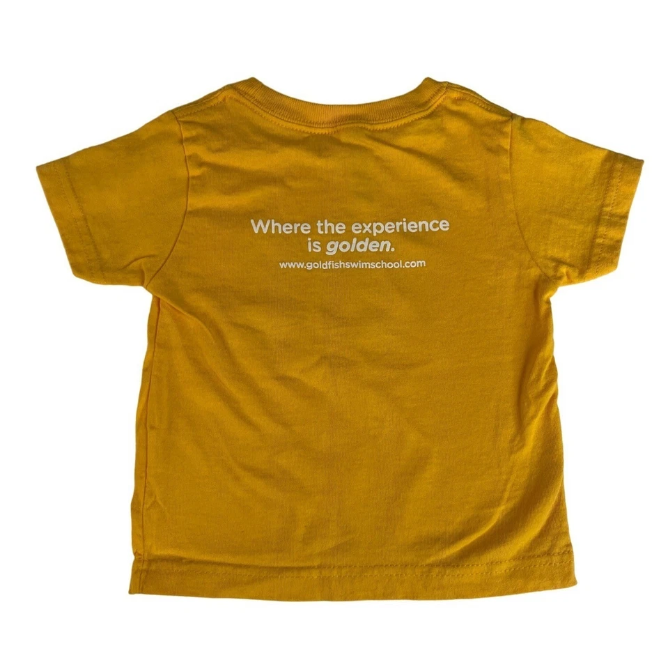 Детская футболка Goldfish Swim School желтая кроличья кожа размер 2 - Изображение 2 из 4