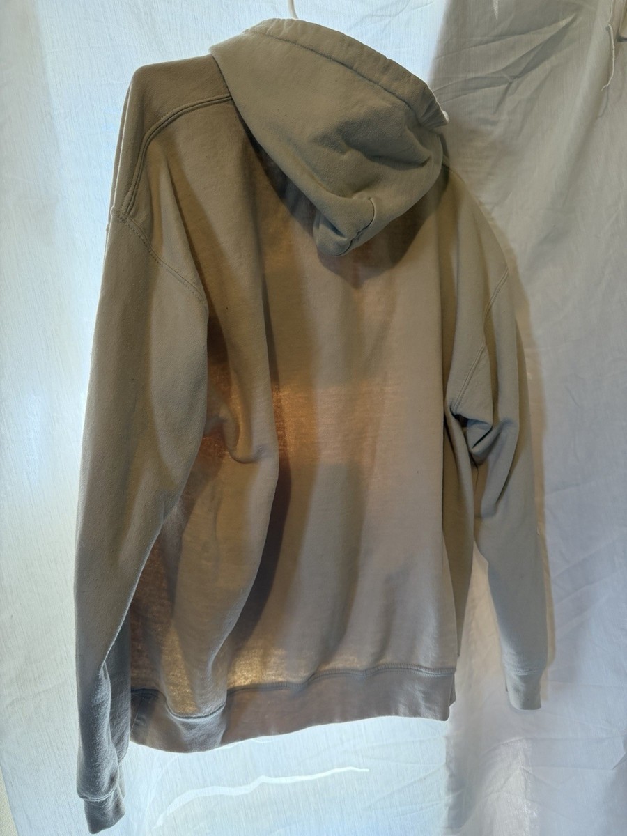 Sanrio Gudetama The Lazy Egg Beige Tan Hoodie Sweatshirt LARGE View 2