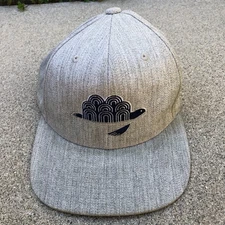 YUPOONG Brazen Hazen Kona Coffee Snapback Hat Men's Grey Wool Blend Cap