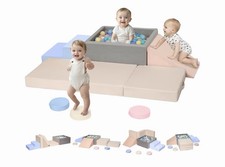 Soft Play Ball Pit Set with Multi-Color Balls for Babies, Toddlers, Children