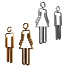 Uomo Donna Toilet Sign Toilette Bagno Decor Loo Semplice per Office Shop Bar