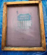 Vintage Silk Screen Printing Frame. Wood, , 23" X 19" Outside Measurement