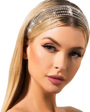 Rhinestone Head Chain Crystal Forehead Bridal Prom Hair Jewelry