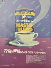 Maxwell House Coffee Ultimate '80's New Wave Color Palette Vintage Print Ad 1986