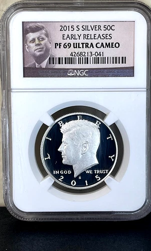 2015-S Proof SILVER Kennedy Half Dollar 50c NGC PF69 Ultra Cameo Early Releases