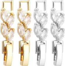 10Pcs Silver Gold Fold Over Clasps for Jewelry Making and DIY Crafts