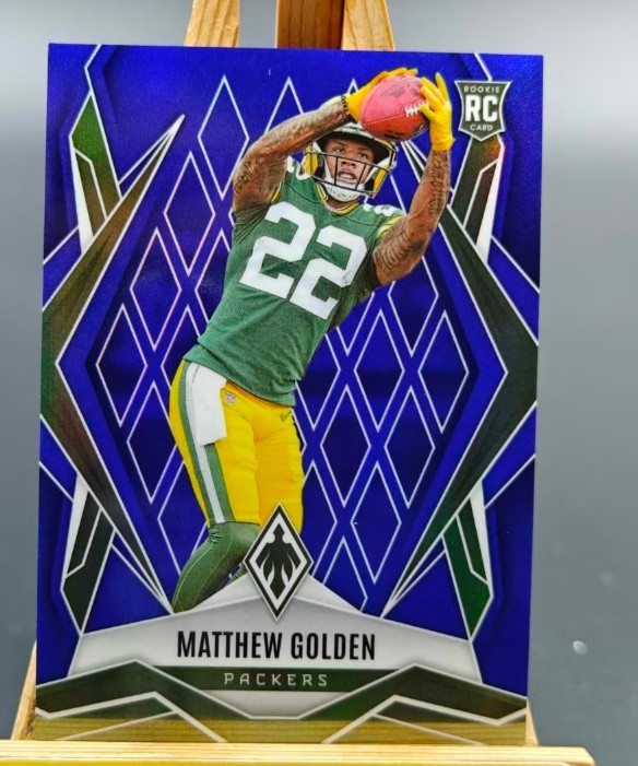 Matthew Golden 2025 Panini Phoenix Football Blue Prizm 37/50 #174