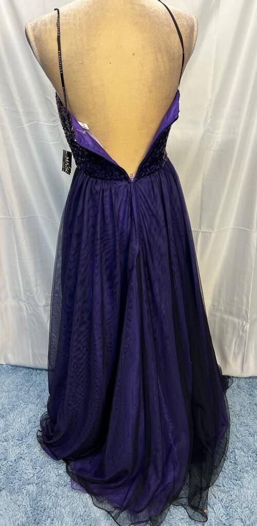 purple masquerade prom dresses White Lace Violet Purple Spandex Trumpet Prom Dress