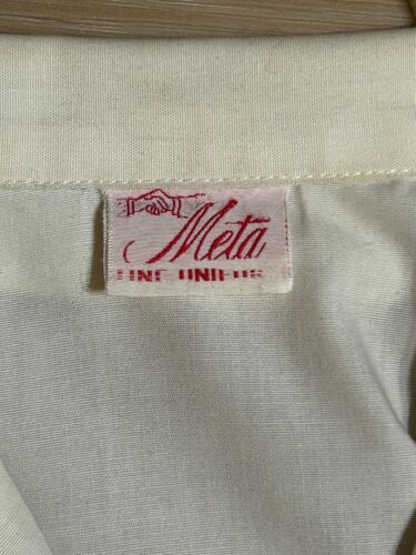 Lot 2 vintage 1950s 1960s NURSE DOCTOR Lab Coat Fashion Uniform META CREST - Picture 11 of 19