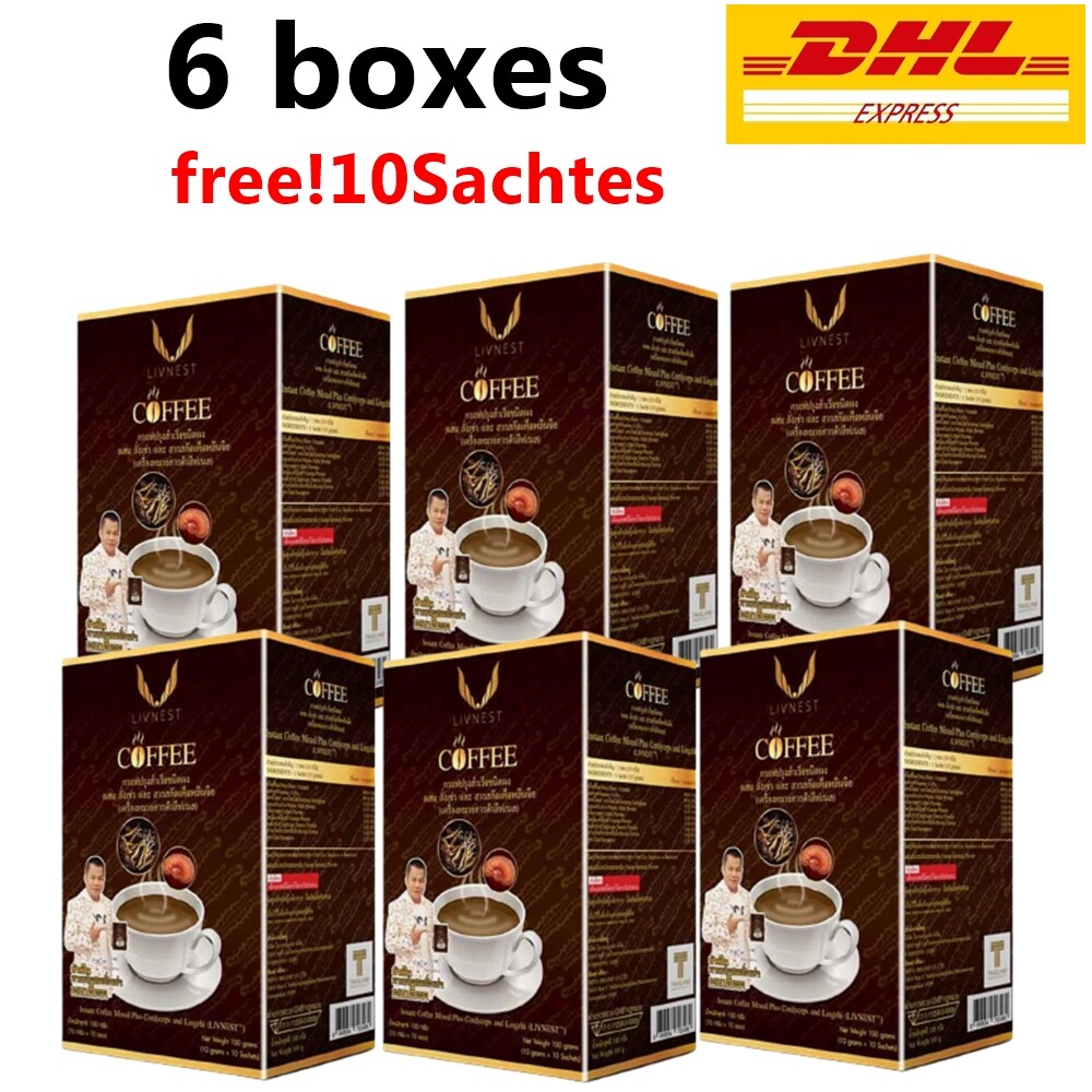 6 boxes free! 10 Sachtes LIVNEST Instant Coffee Mixed Plus
