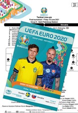 #21 SWEDEN v SLOVAKIA 18 June 2021 EURO-2020 FAN programm + official LINESUP