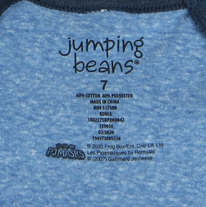 PJ Masks Boys T-Shirt Officially Licensed Blue Jumping Beans Saving the Day  - Image 4 of 4