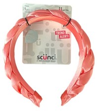 Scunci Real Style Trend Alert Braided Headband - Shiny Pink