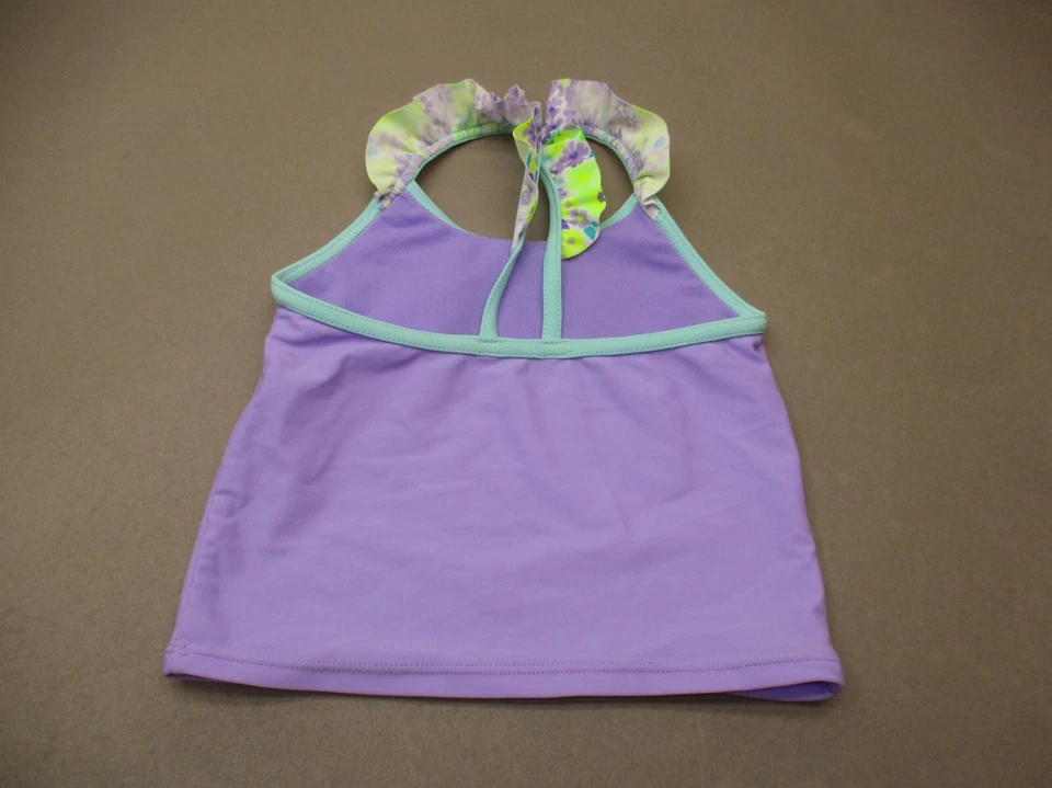 ZeroXposur Talla 4 Niñas Púrpura Volantes Tankini Hipster Parte Inferior Juego de Natación 2 Piezas 5D Foto 4 de 4