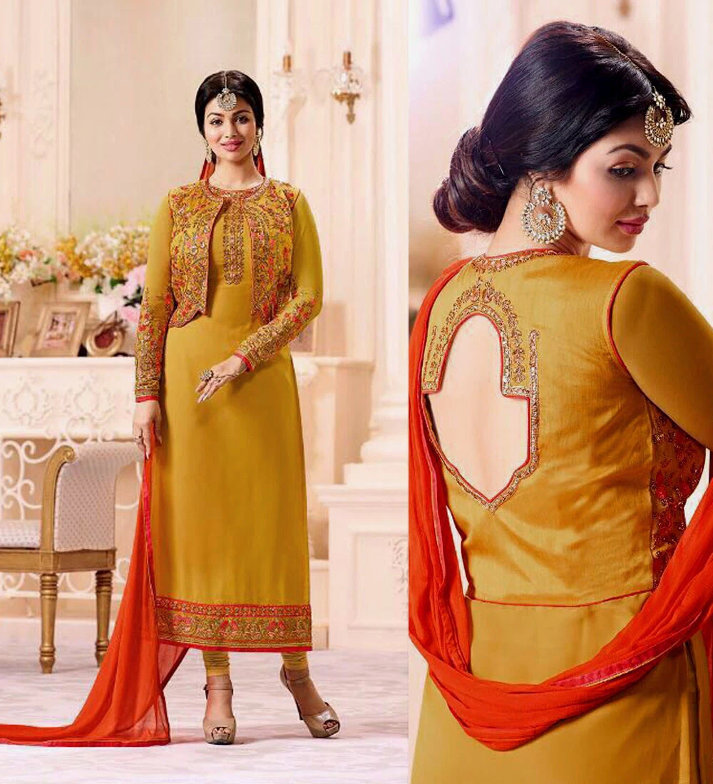 Gold Salwar Suit: Buy Gold Salwar Kameez for Women Online | Utsav Fashion